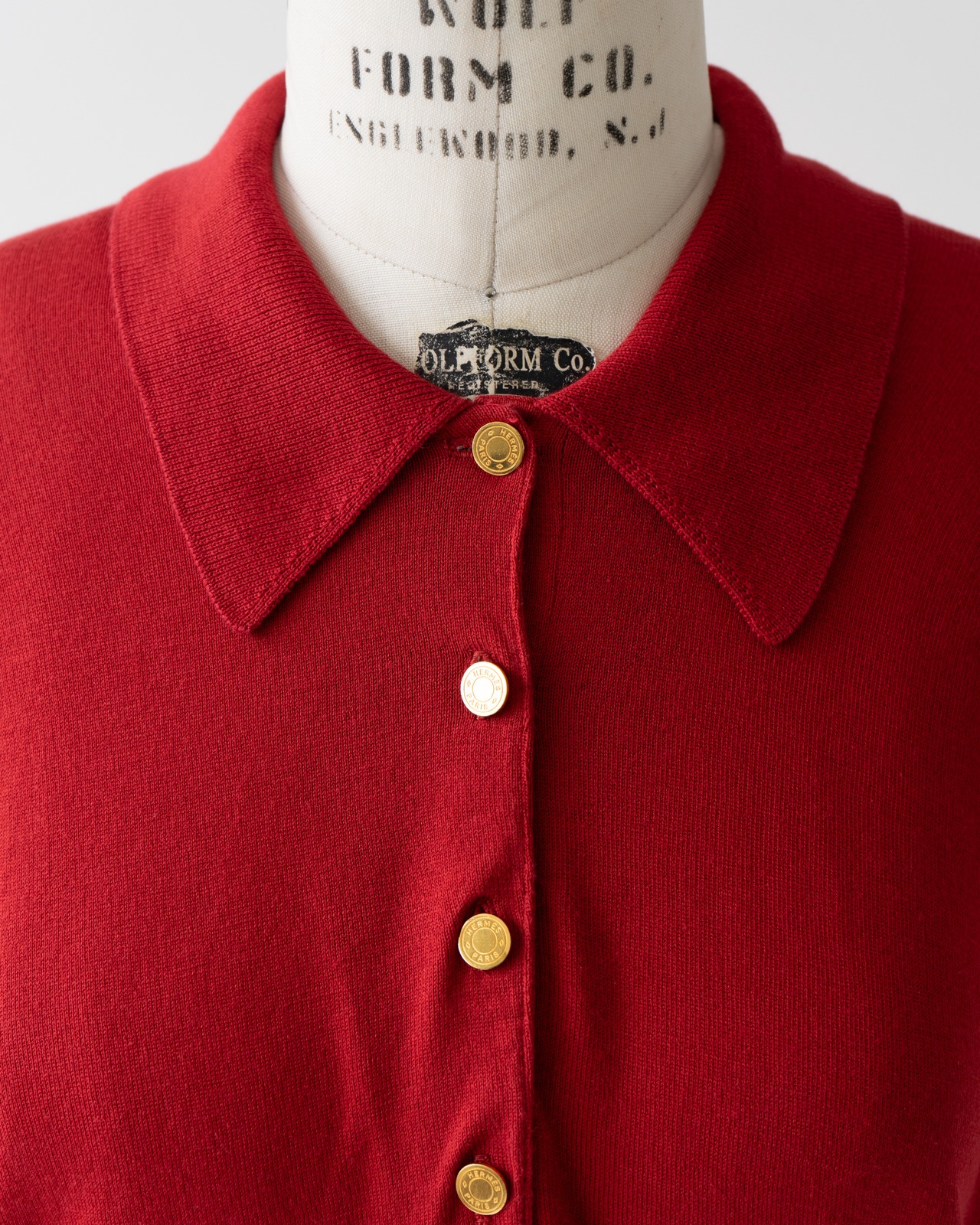 〈Hermès〉Collared Knit Sweater