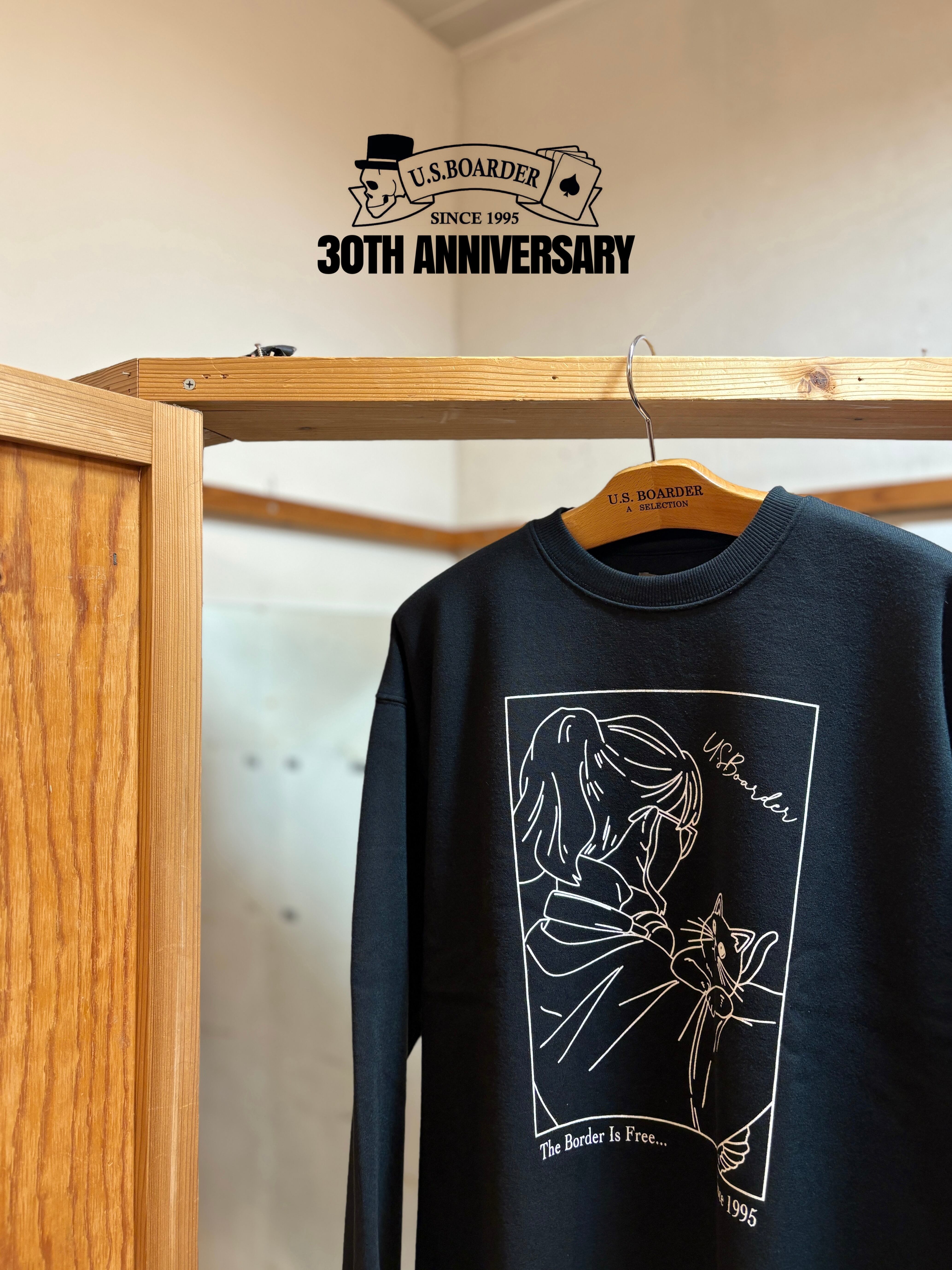 ボーダー　裏起毛　スウェットシャツ XS 94a0c22f307aec720fc1c4a4d10f6a