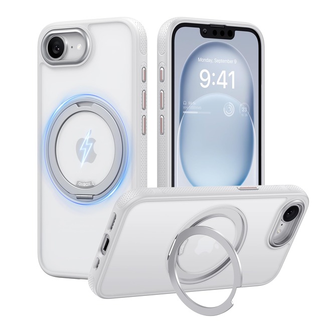 iPhone 17E ケース/iPhone 16E用 ケース MagSafe 対応 360° 回転スタンド アイフォン 17E カバー