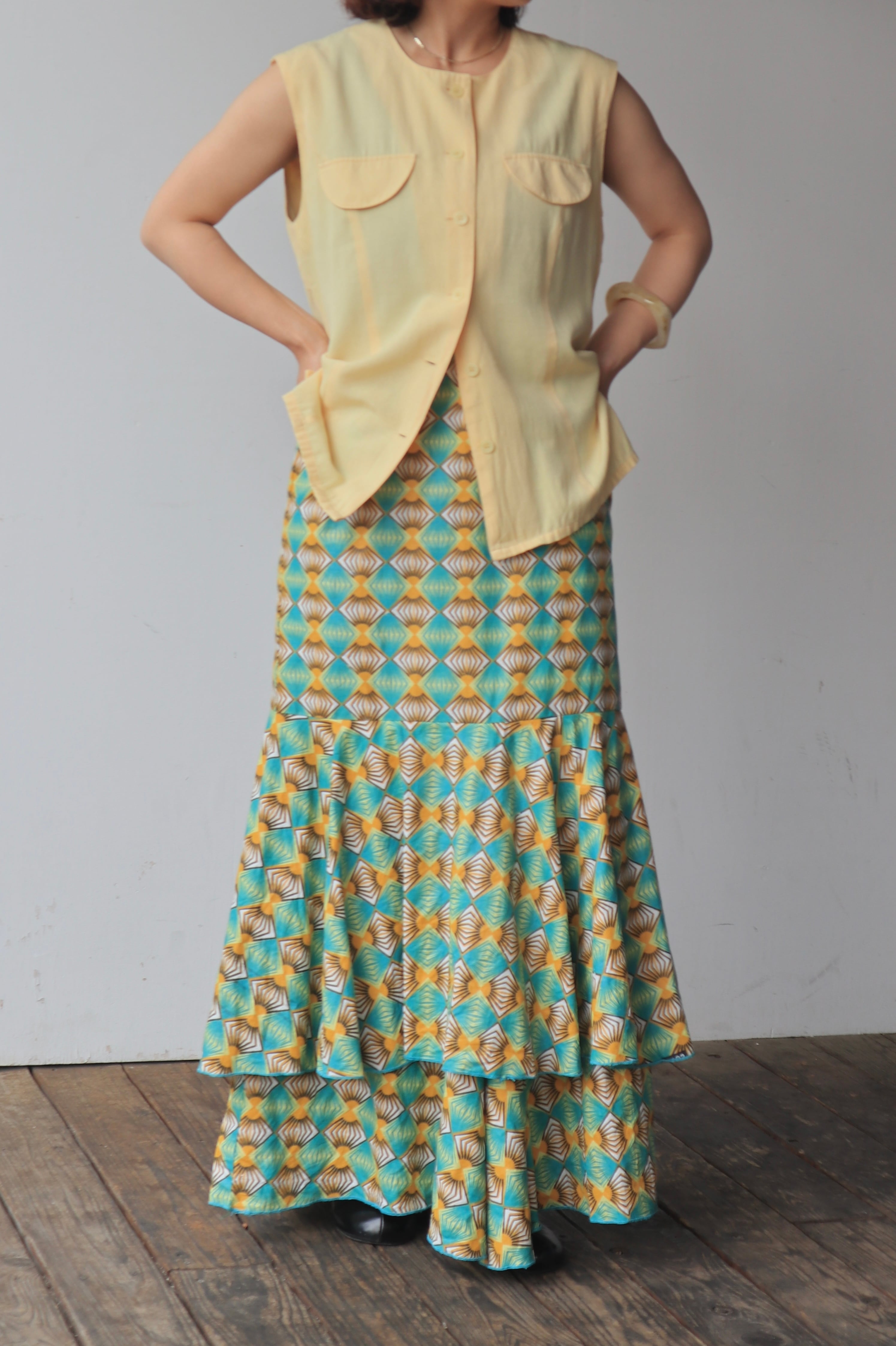 アフリカン　マーメイドスカート africanbatik mermaid skirt | naname