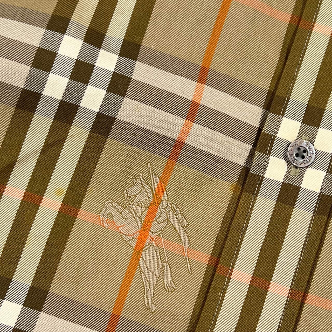 90s Burberrys バーバリー シャドーホース ノバチェック 長袖シャツ L/ベージュ系 メンズ ビンテージ