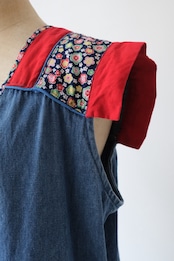 Floral accent wrap dress