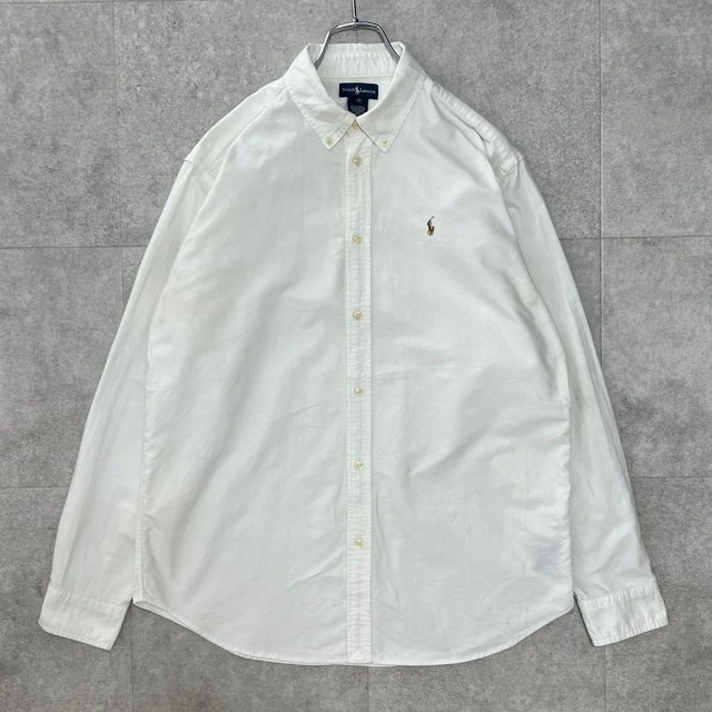 POLO ポロ　ラルフローレン　ラルフ　BDシャツ　長袖シャツ　白　ホワイト