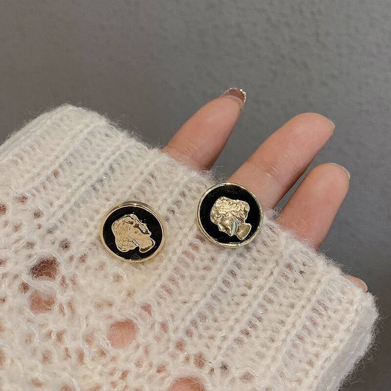 スタンダードメタル レトロ イヤリング リング 指輪 ブラック・アイド・ピーズ69839811750