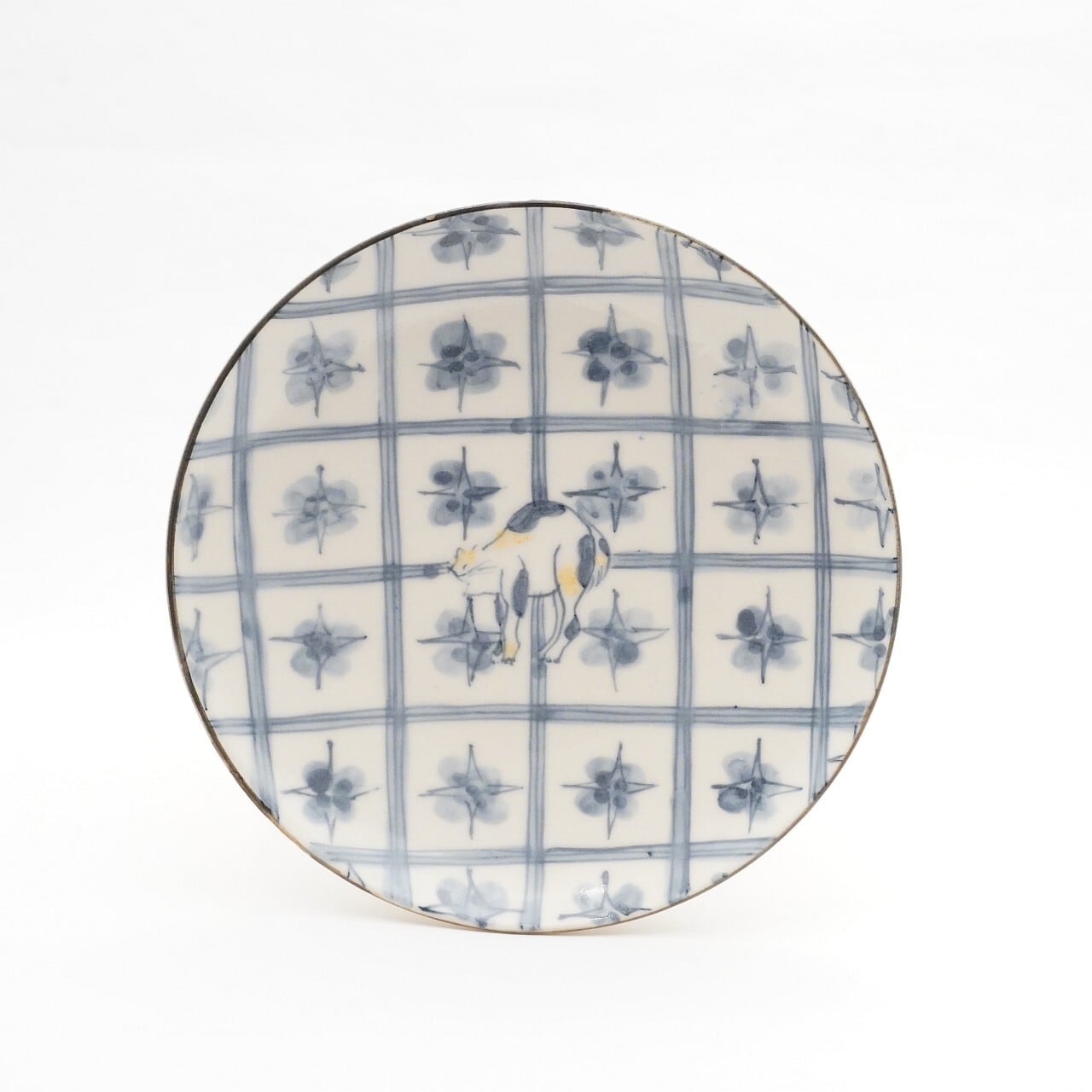 【陶彩工房Canoe】「江戸猫」5寸皿 14-B