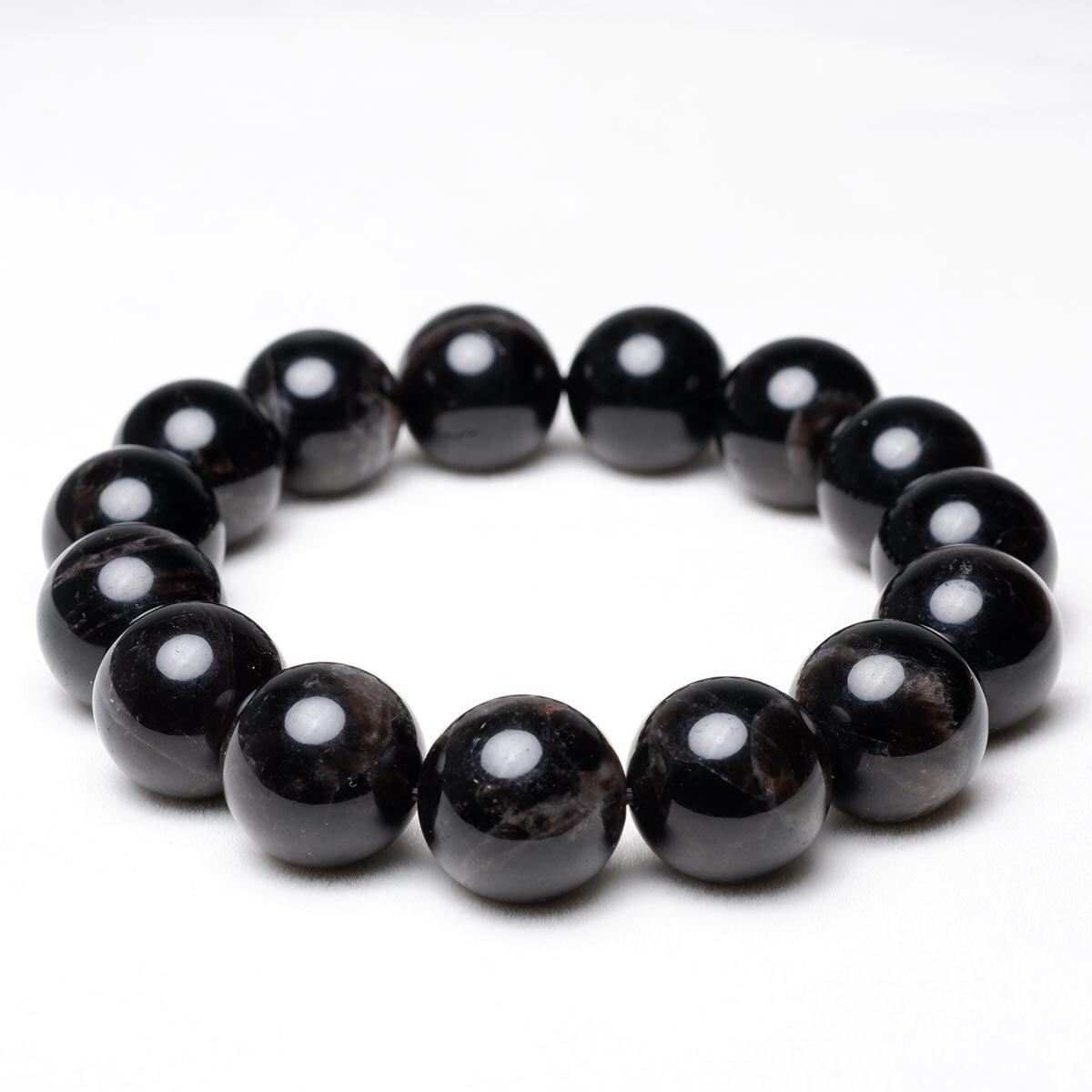 モリオン 黒水晶 ブレスレット 14mm 一点物 メール便可 [M便 1/10] 111-46341