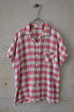Roughly woven cotton check shirt