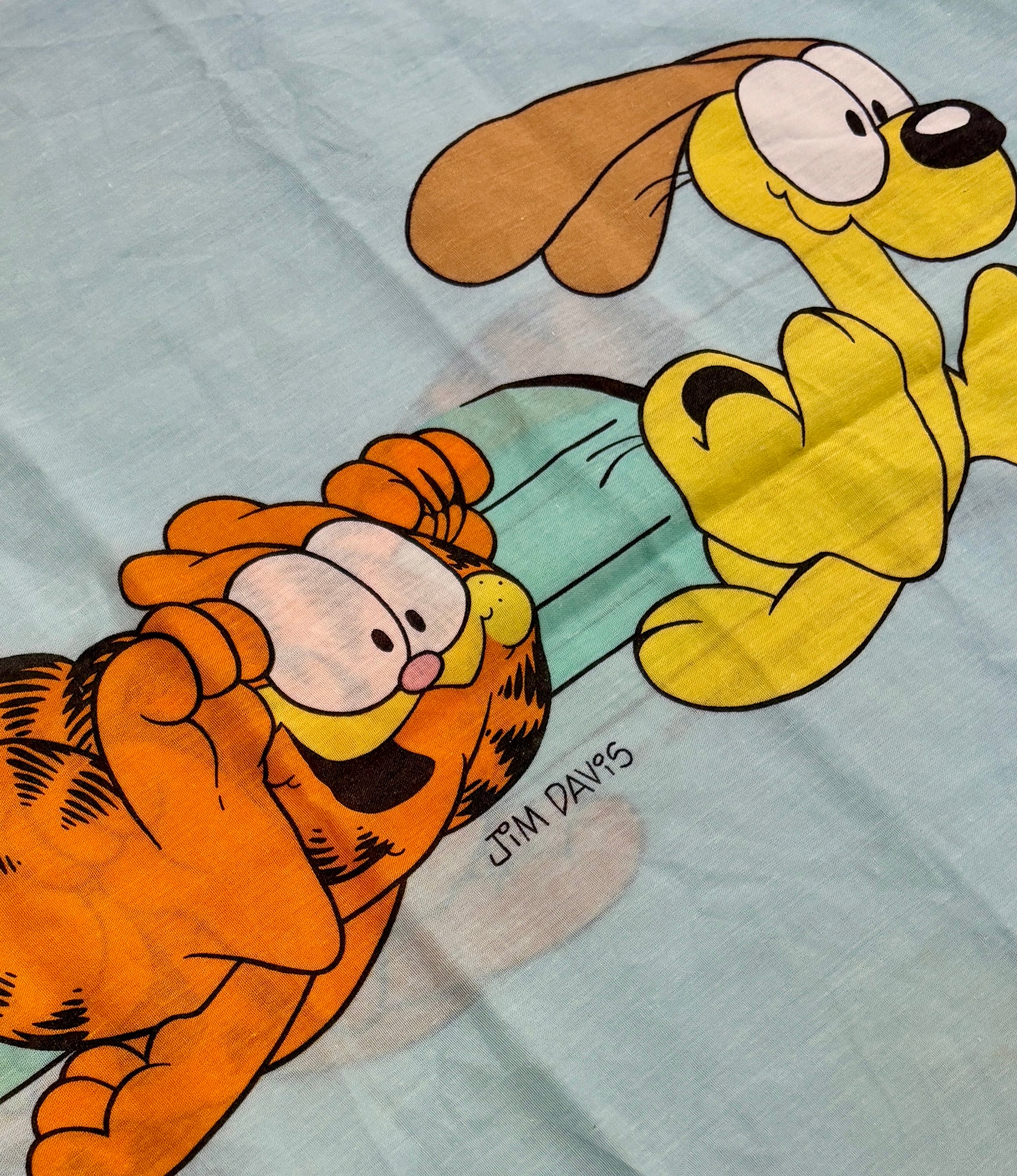 ☆ビンテージシーツ　スクービードゥー　生地 Vintage Sheet】Scooby-Doo Vintage Sheet Twin Size 80s-90s