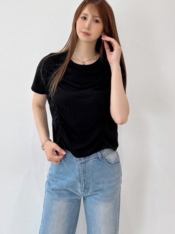 【関税込み】MSGM ブラック シャーリング Tシャツ シャーリングTシャツ ¥5,200+tax | mocoa's inc