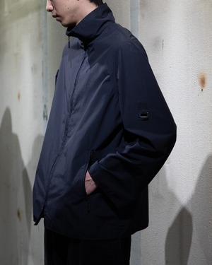 ~2000s "RAMOSPORT" sleeve designed nylon × cotton high neck zip up jacket / From FRANCE