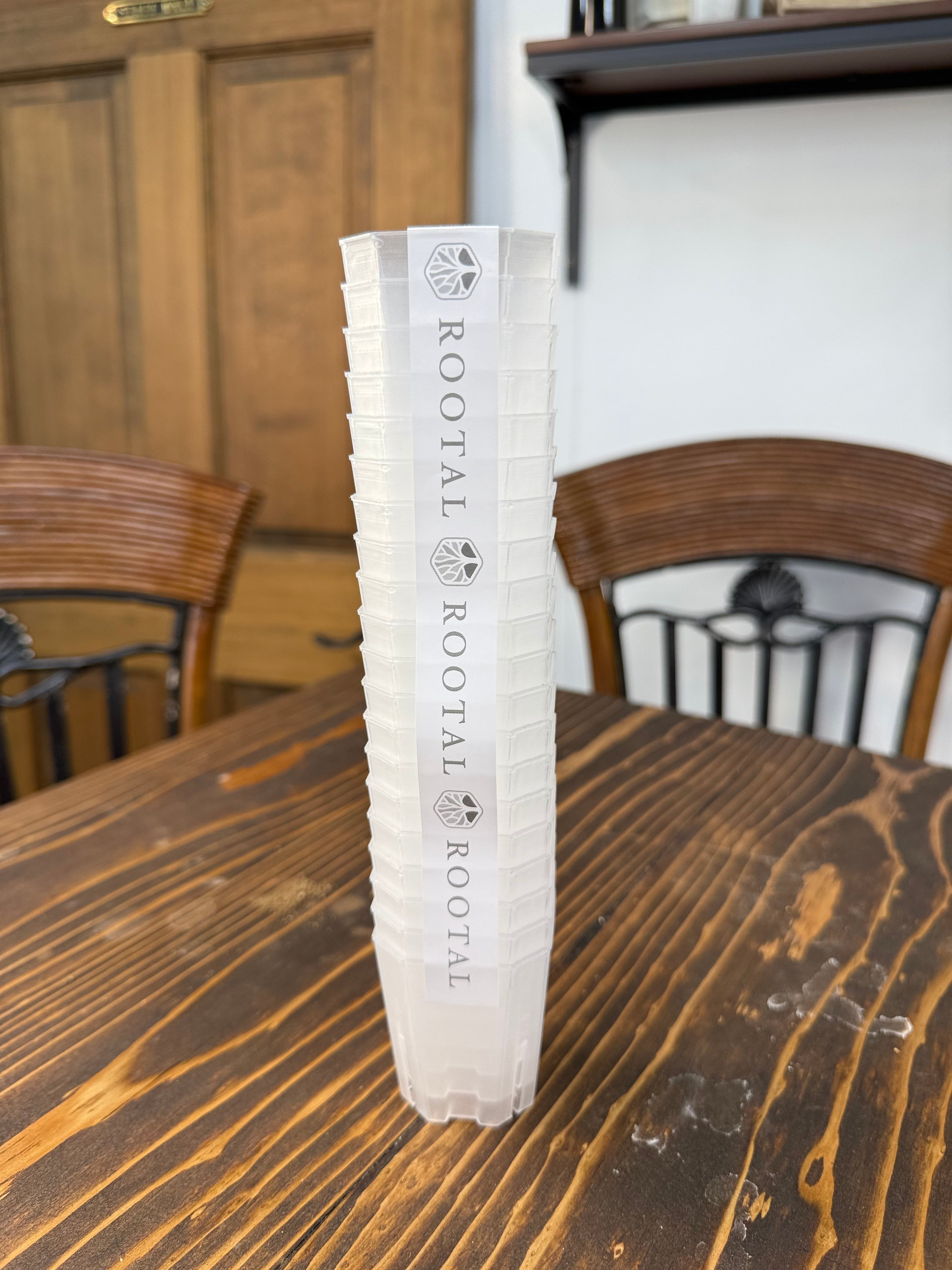 【L4】5㎝ルータルシステムポット 透明 20個セット