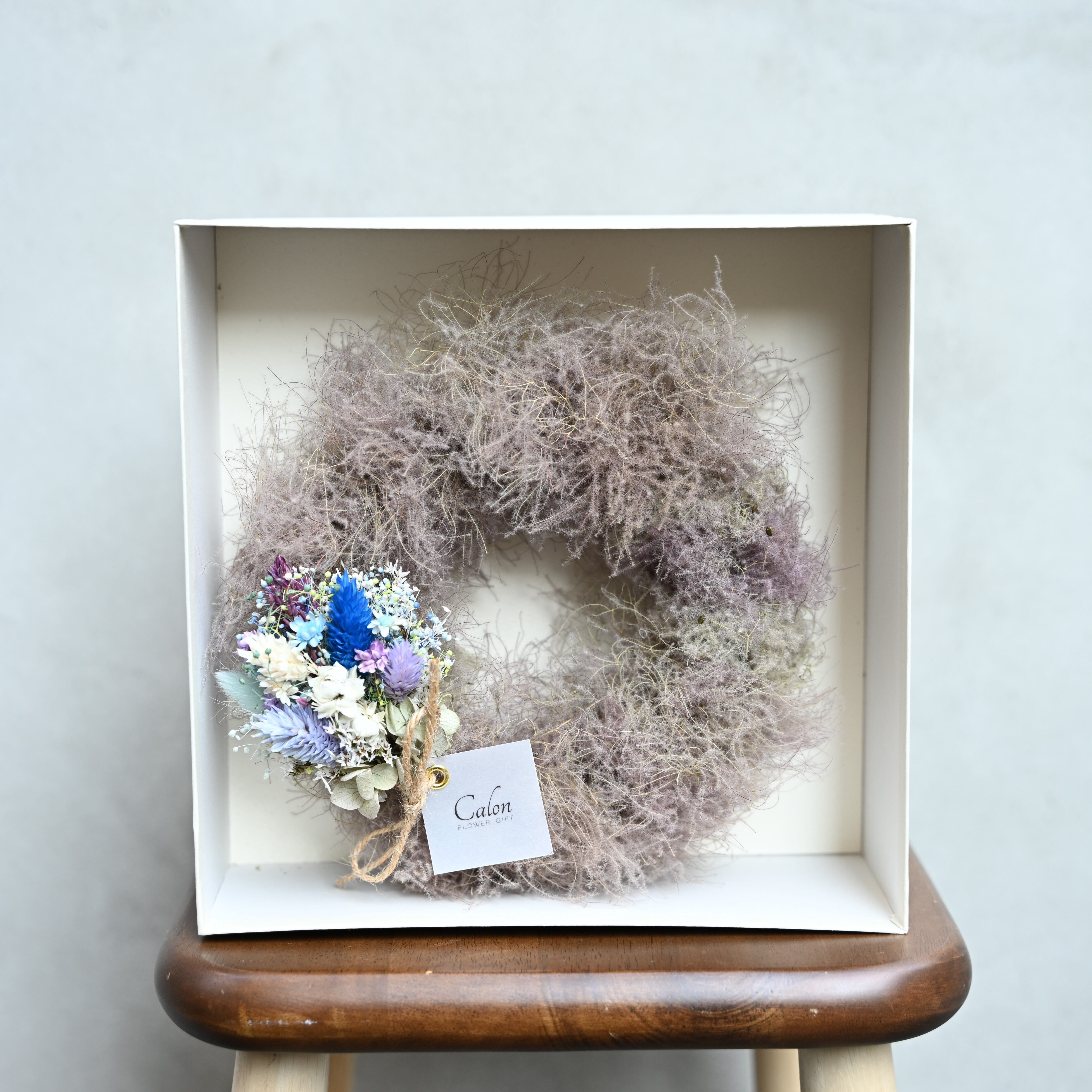 ブルーファンタジア スモークツリー リース 夏リース ひまわり