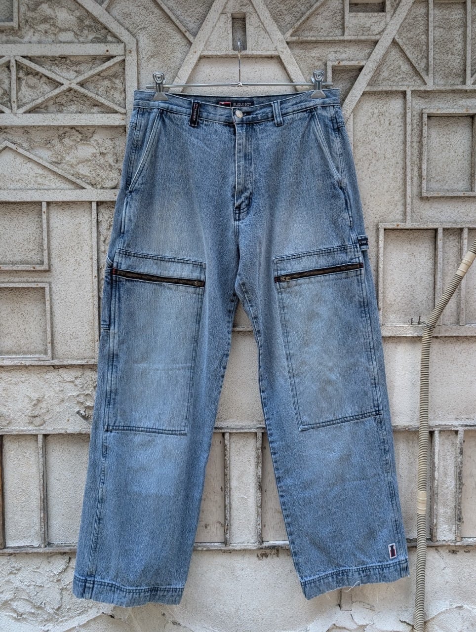 "BUGLE BOY" double knee denim pants
