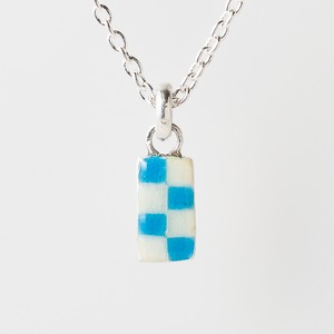 CHECK blue & clear - necklace -