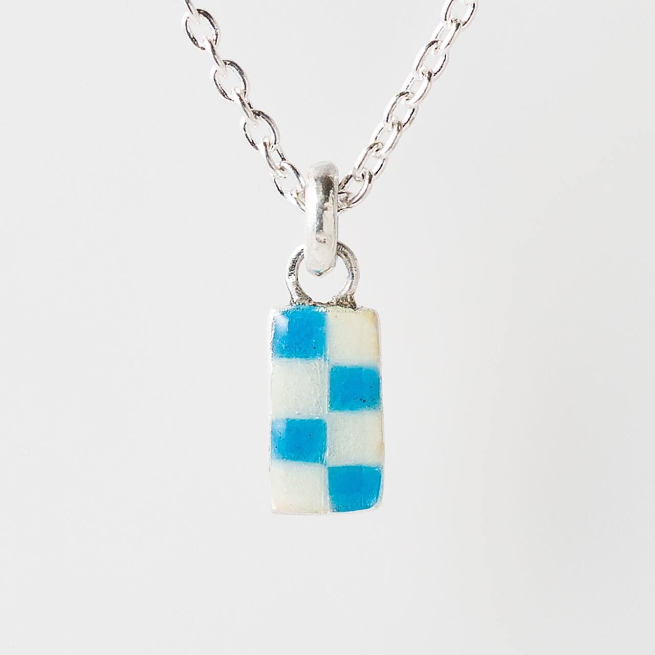 CHECK blue & clear - necklace -