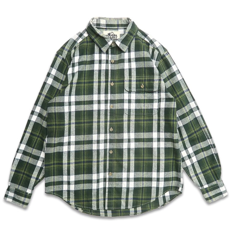 古着 OLD MILL ネルシャツ フランネル 長袖シャツ チェック 表記：M