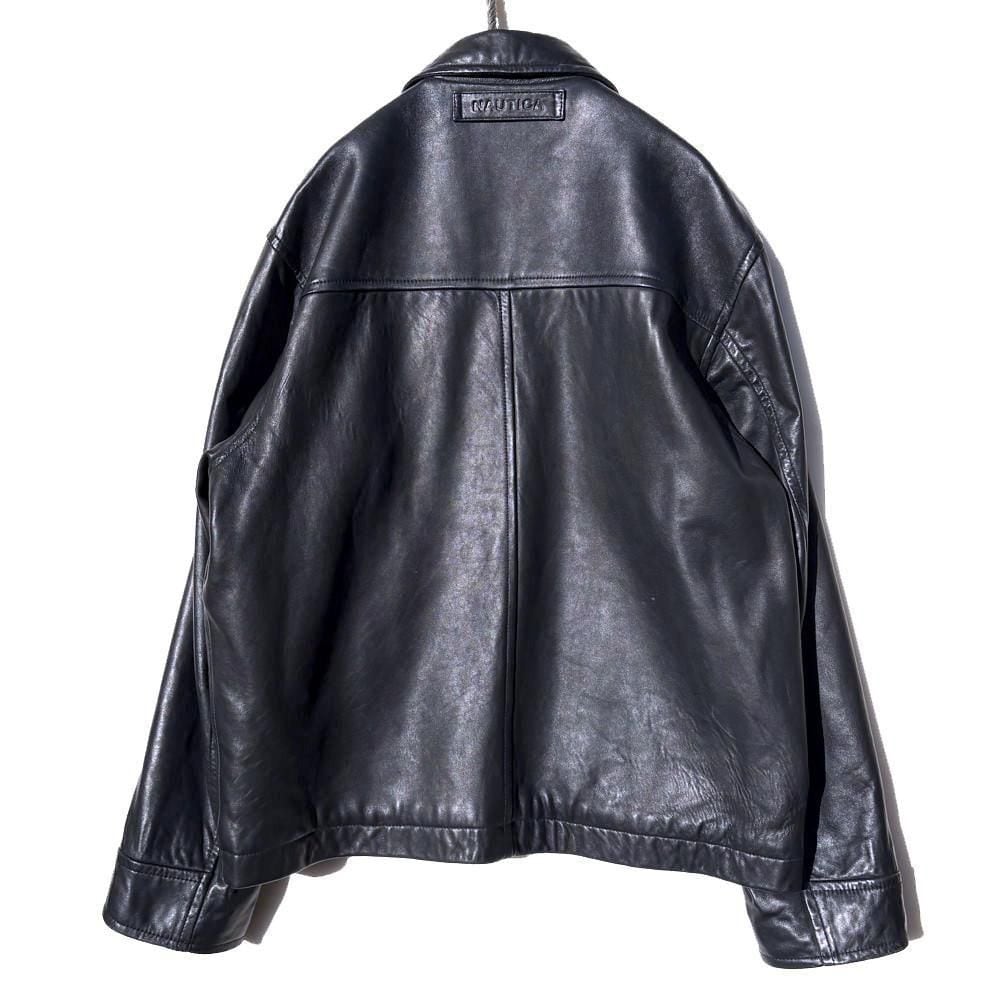 NAUTICA Vintage Zip-Up Lamb Leather Jacket [1990s-] Vintage Single