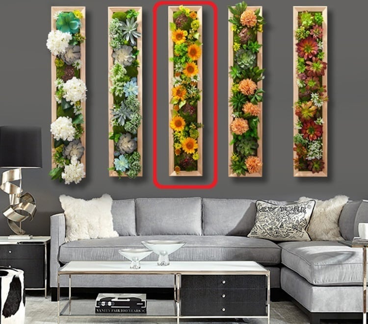 壁飾り 人工観葉植物 壁掛けインテリア ディスプレイ 壁掛けミックスグリーン