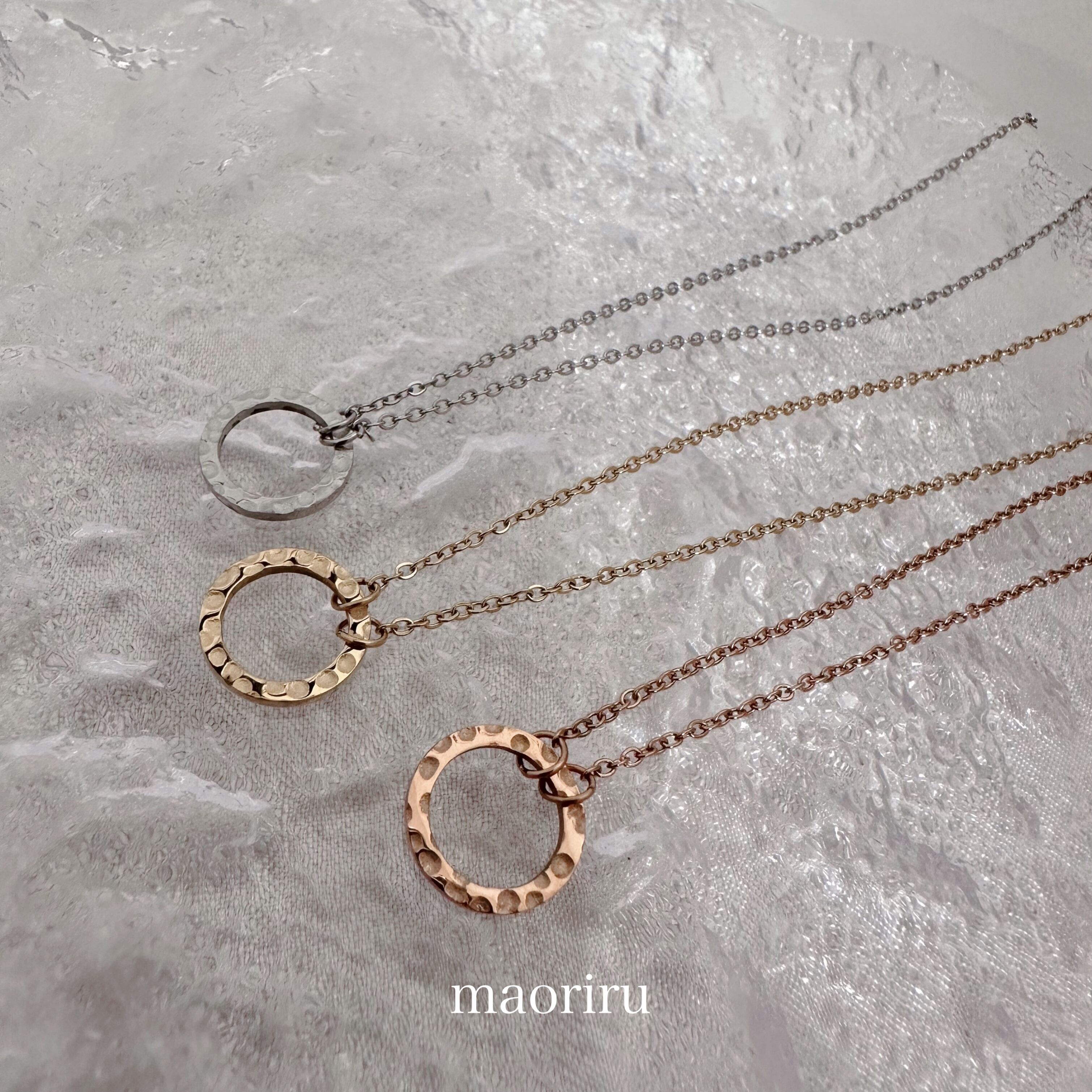 金アレ対応 ハワイアンサークルネックレス (071)