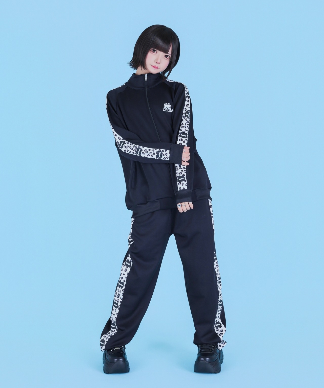 新！柄 ネ申おジャージ参上！(ヒョウ柄ホワイト)