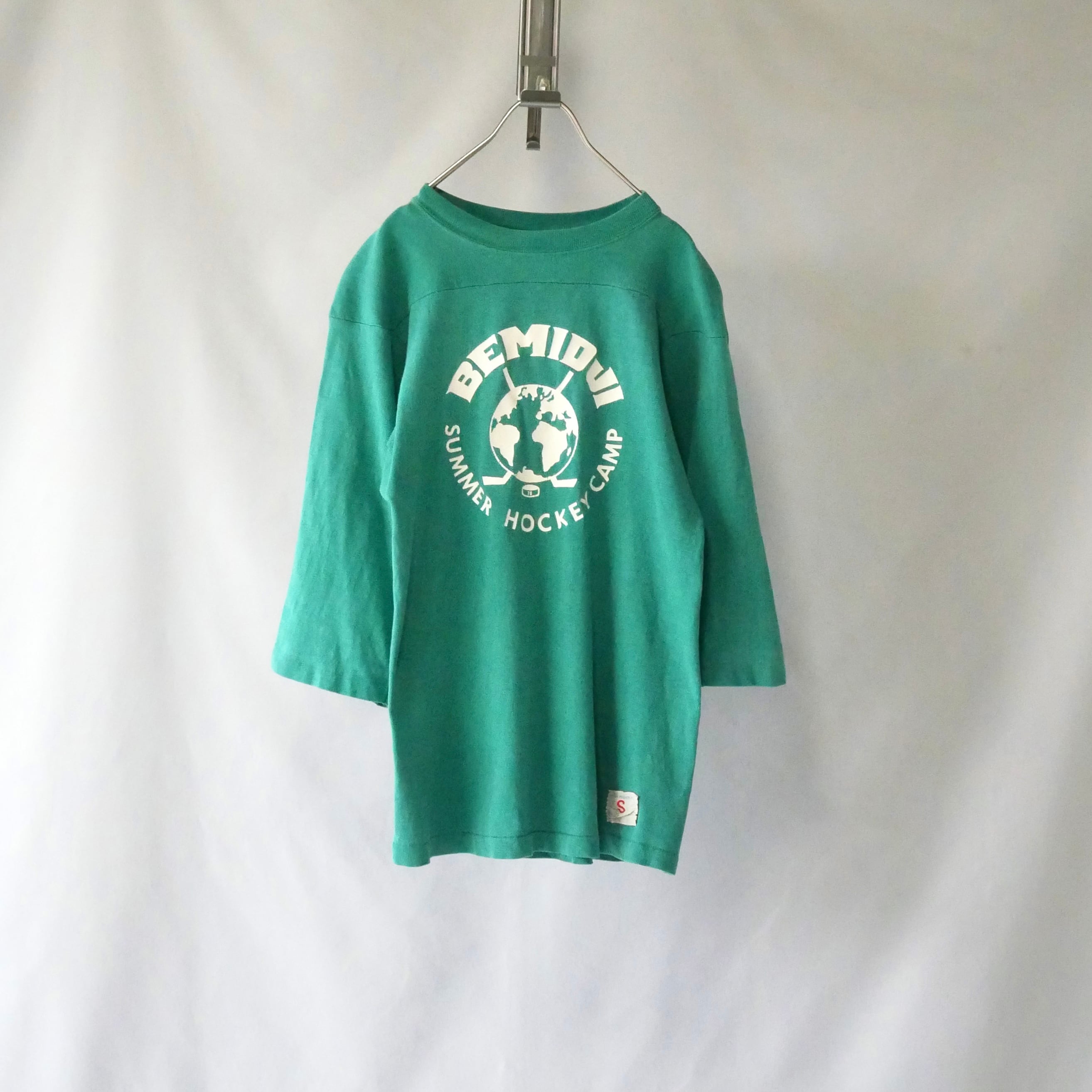 70s 80s Champion フットボールT ビンテージ 古着 アメカジ Champion チャンピオン USA製 ヴィンテージ 80s 七分丈 フットボール T