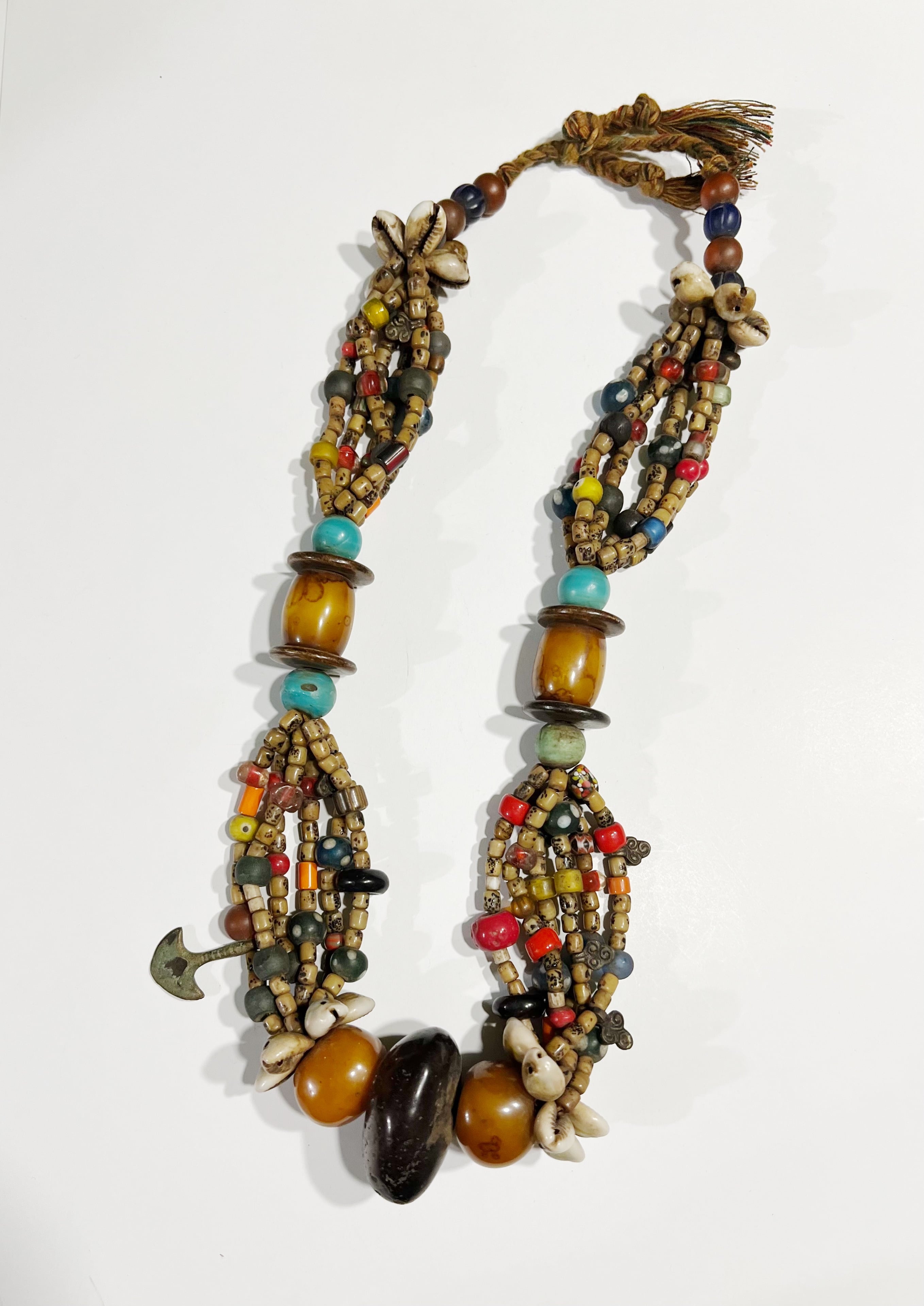 Vintage NAGA stone × glass beads Necklace ( ヴィンテージ ナガ族 