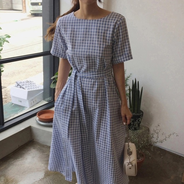 Sale即発送22 ギンガムチェック フレア ロング マキシ ワンピース 選べる2色 春夏 J Marmie Vintage Select Sale即発送22 ギンガムチェック フレア ロング マキシ ワンピース 選べる2色 春夏 J Marmie Vintage Select