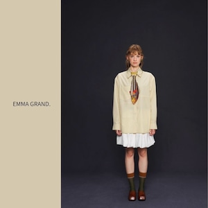 黄金の潮を泳ぐサバ刺繍ネクタイ E00568