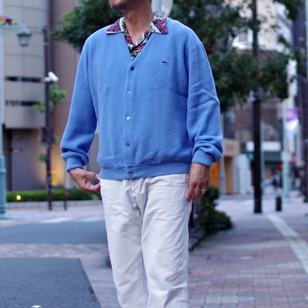 1970s Izod Lacoste Acrylic Cardigan / USA アイゾッド ラコステ 