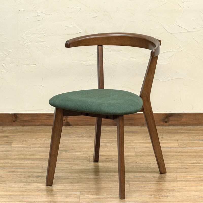 ALMO ダイニングチェア 2脚入り 天然木フレーム ファブリック座面