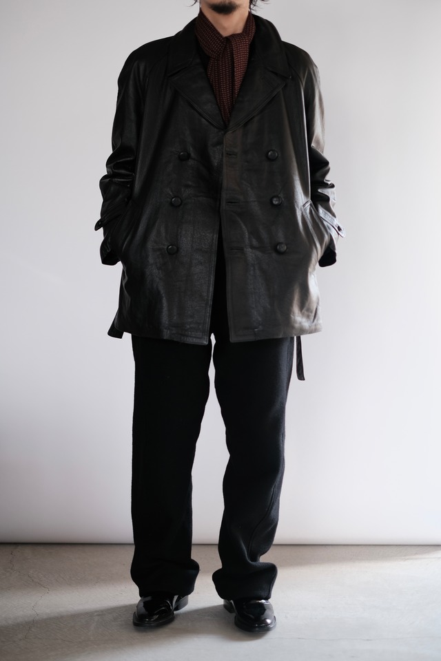 VINTAGE / Euro Italian Police Leather Jacket