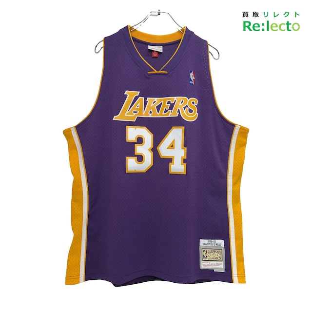 Mitchell&Ness ミッチェルアンドネス LAKERS レイカーズ #34 S.O'Neal シャキール オニール 復刻メモリアル ユニフォーム XL