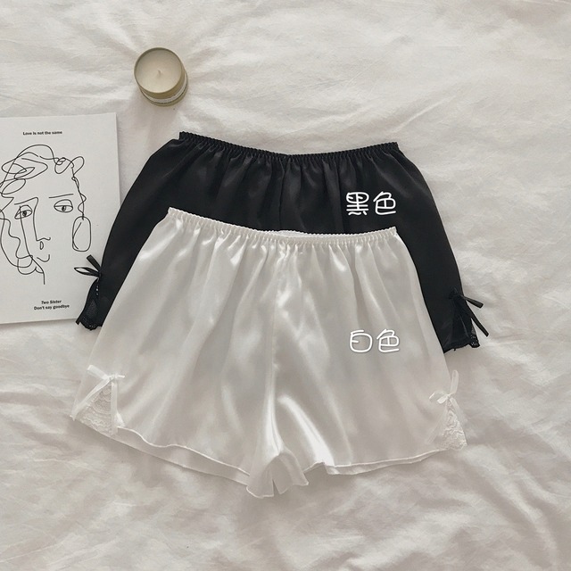 パンツ サマー薄手レースリボンハイウェスト 夏物 クレセントシティ96976271594