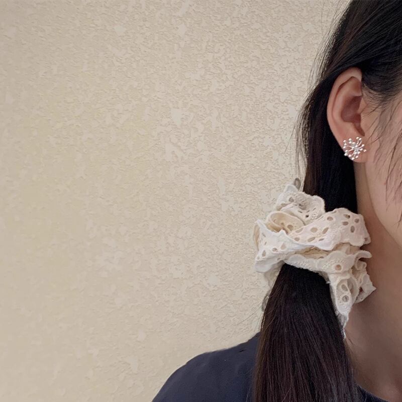 HANAニッチな花火シルバーピアス | paapilioo