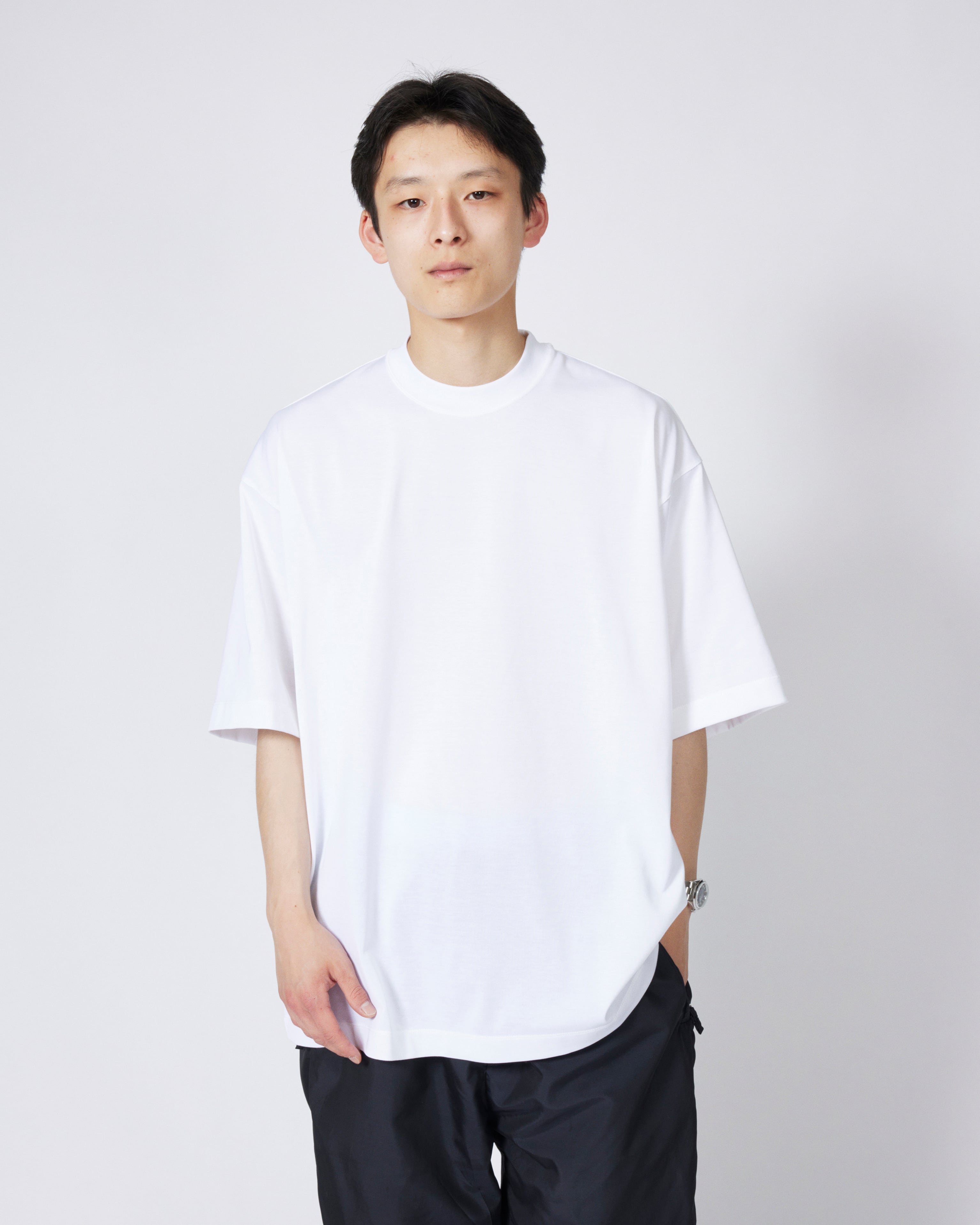 everyone luxury cotton short sleeve tee shirt (WHITE) | everyone