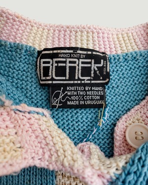 【古着】3匹の子猫の七分袖ボタンニット