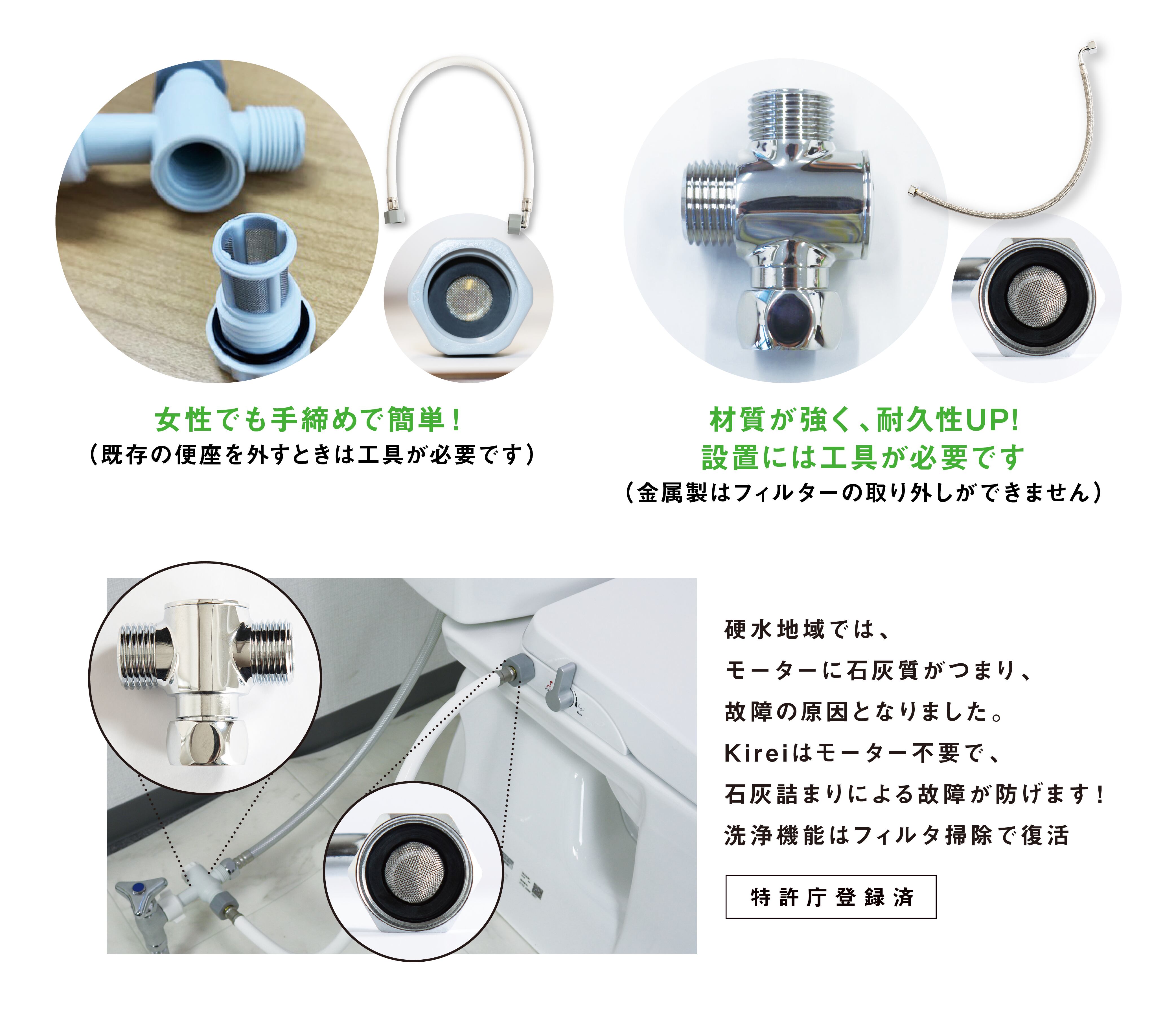洗浄便座 シャワートイレ 簡単着脱 電源不要 非電源式 水圧式 災害時に電源なくてもウォシュレットが使える 杉半 Kirei Sg 001 Ivozqs4tea Diy 工具 Www Tangailmats Edu