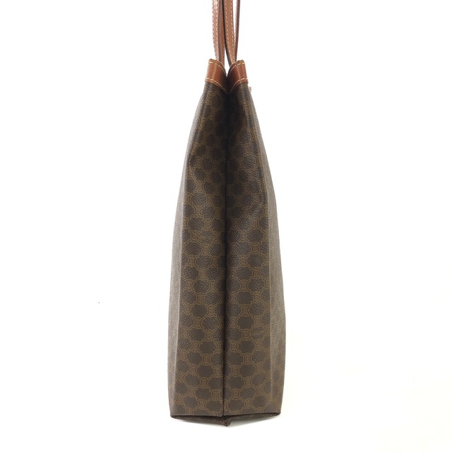 CELINE セリーヌ マカダム ブラゾン型押し トートバッグ ブラウン vintage ヴィンテージ オールドセリーヌ x5yffp