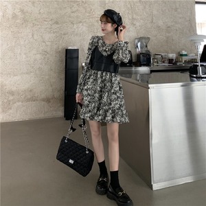 【韓国通販 dgo】high-waist floral dress + bustier 2colors（A0265）