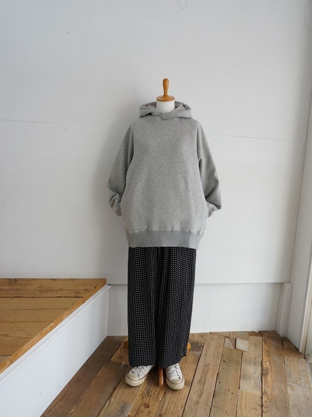 prit　裏起毛 ラグランスリーブフードプルオーバー