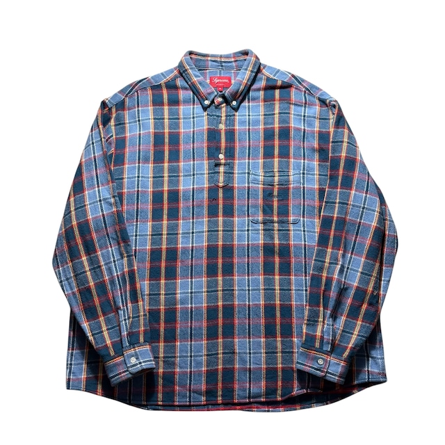 SUPREME pullover plaid heavy flannel shirt