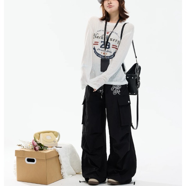 sheer graphic long-sleeve tee　シアーグラフィックロングティー　J2101