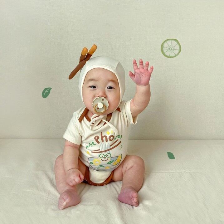 【BABY】pho youロンパース&帽子