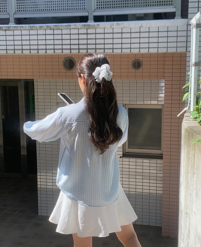 (LITER) hiedi seersucker skirt / 2color