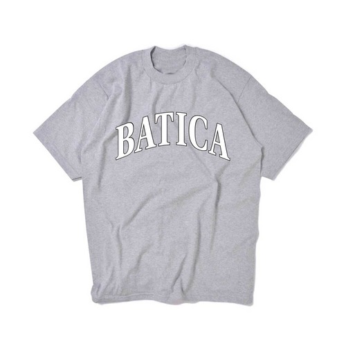 受注予約：BATICA COLLEGE LOGO T-SHIRT GRAY × WHITE