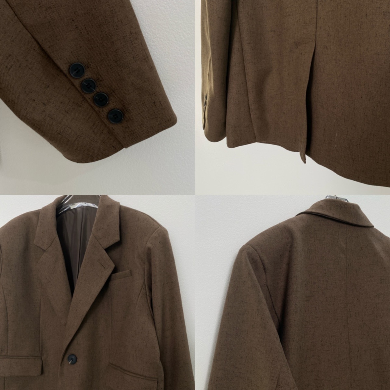 mixツイルオーバーハンサムJK/ブラウン