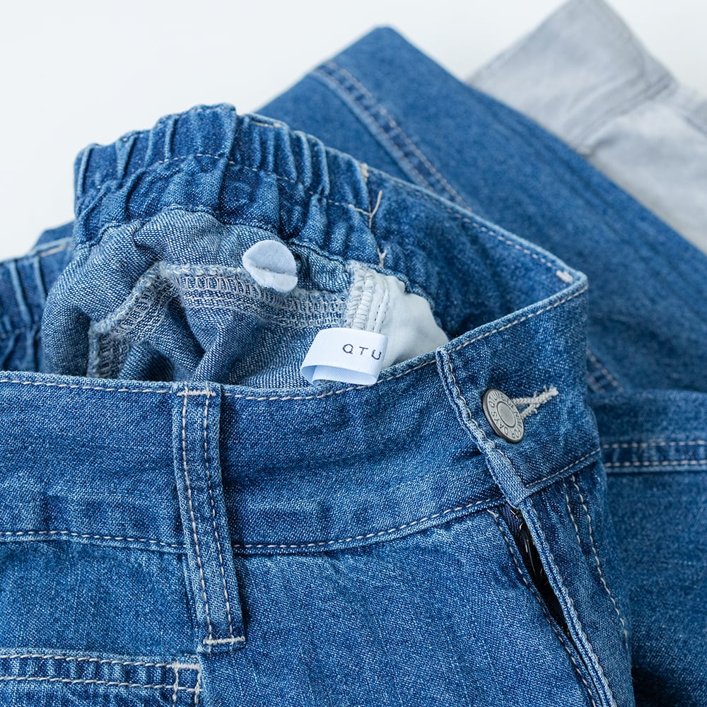 QTUME 8ozデニム ワイドバレルパンツ | LASQ store | ラスクストア