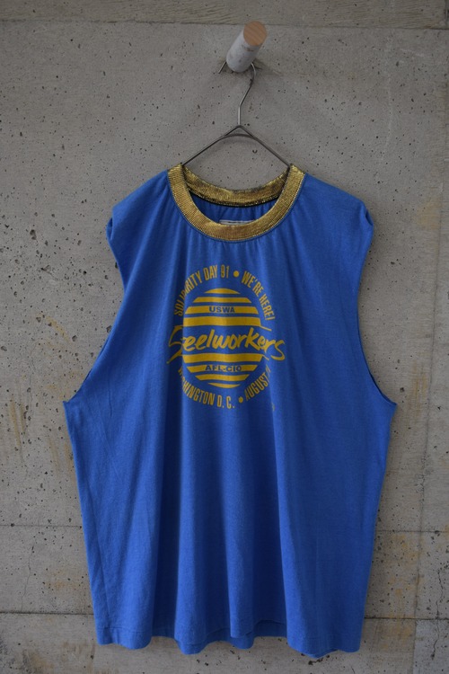 Foil-print tank top
