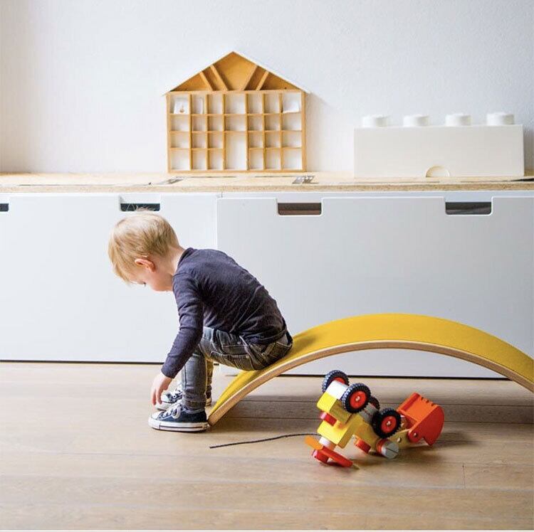 トレーニング/エクササイズ木製バランスボード 踏み台 子供向け 乗用玩具 アウトドア　知育玩具　ダイエット