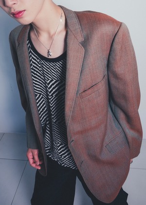 1950's vintage brown×green gradation tailored jacket